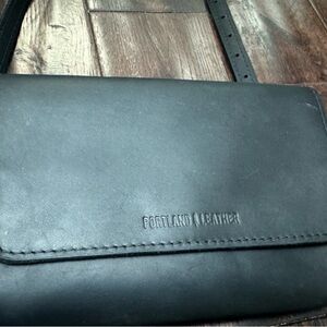 Portland Leather Midnight Black Shoulder Bag